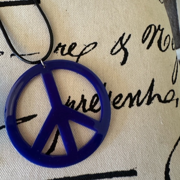 60s Groovy Hippie Blue & White Dress Headband & Accessories  Costume XXL - Picture 4 of 4